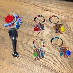 New Fish Wine Bottle Stopper & Charms